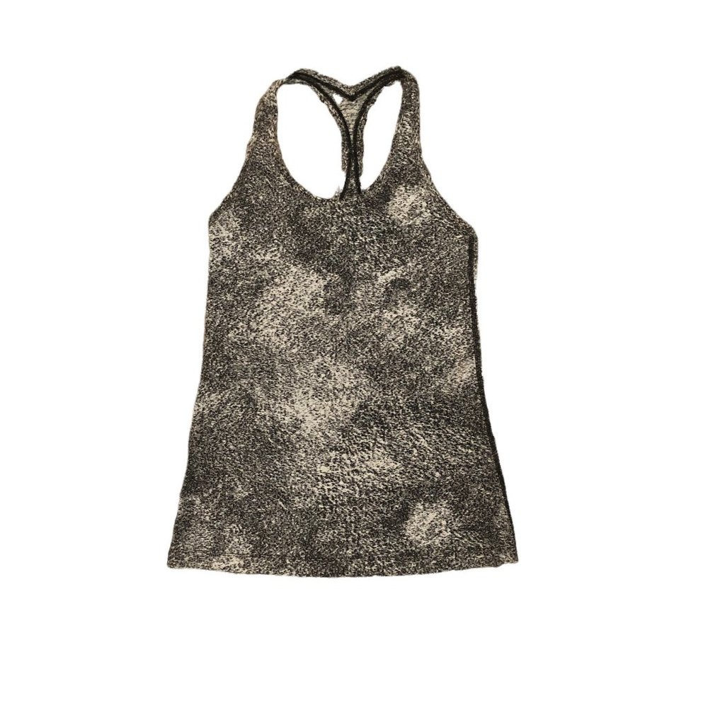 Lululemon Cool Racerback Tank Top in White and Black - Sz 12